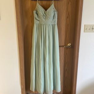 Size 6 bridesmaids dress, light green